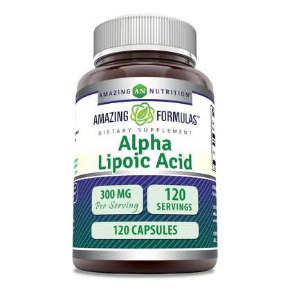 Amazing Formulas Alpha Lipoic Acid 300 mg Capsules – 120 Count, Non-GMO, Gluten Free, Made in USA