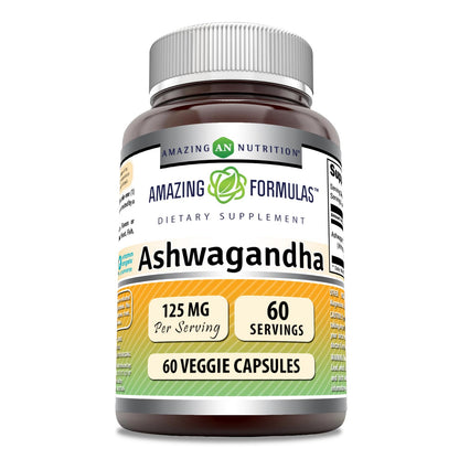 Amazing Formulas Ashwagandha 125 mg | Veggie Capsule, 60 Count