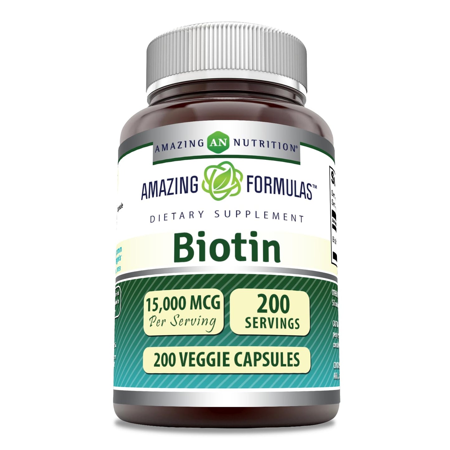 Amazing Formulas Biotin 15000 mcg - Supports Hair, Skin & Nails | 200 Capsules