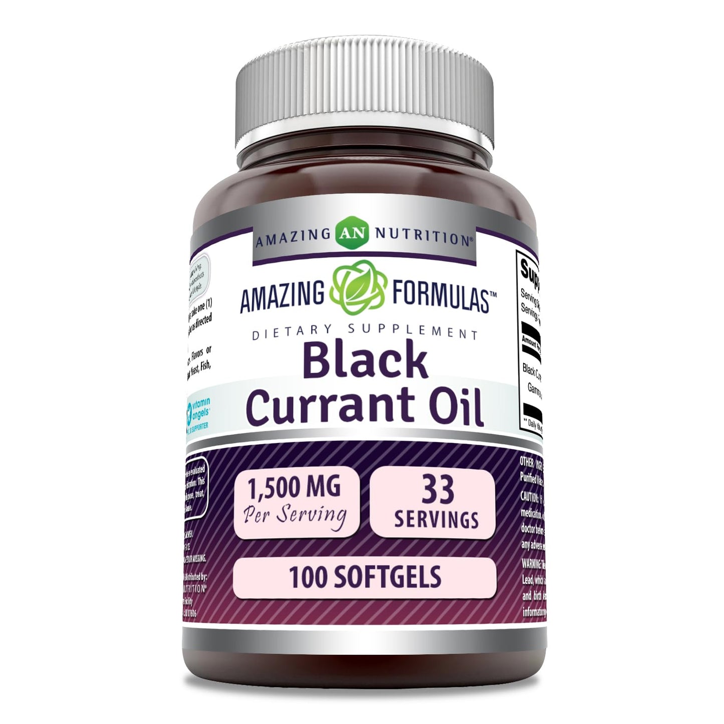 Amazing Formulas Black Currant Oil 1500 mg - Softgels, GLA, Non-GMO