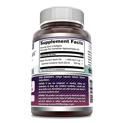 Amazing Formulas Black Currant Oil 1500 mg - Softgels, GLA, Non-GMO