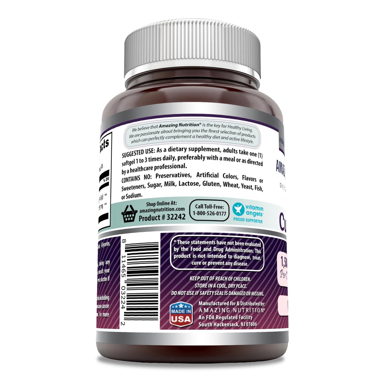 Amazing Formulas Black Currant Oil 1500 mg - Softgels, GLA, Non-GMO