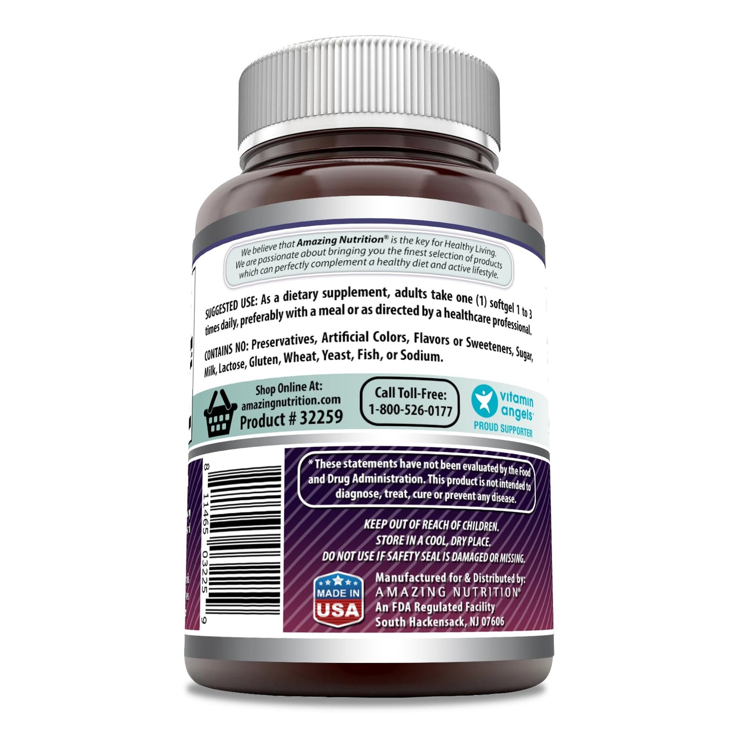 Amazing Formulas Black Currant Oil 1500 mg – Softgels, GLA, Non-GMO, Gluten Free