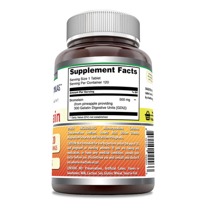 Amazing Formulas Bromelain 500 mg | 120 Count Pack of 3 | Non-GMO, Gluten-Free | Made in USA