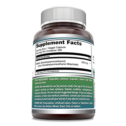 Amazing Formulas DMAE Supplement – 250 mg, Veggie Capsules | Non-GMO, Gluten-Free
