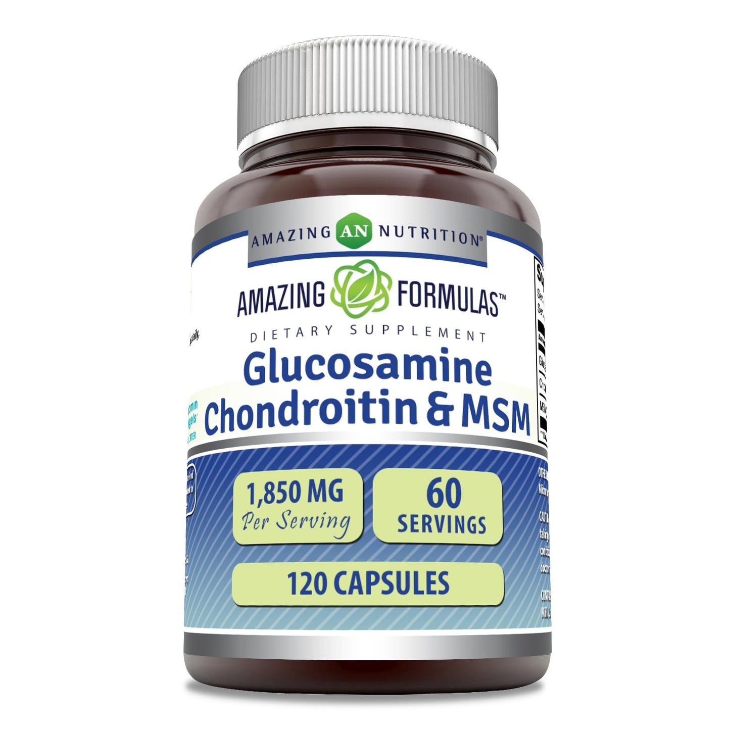 Amazing Formulas Glucosamine Chondroitin MSM 1850 mg per Serving – Non-GMO, Gluten Free, Made in USA (120 Count)