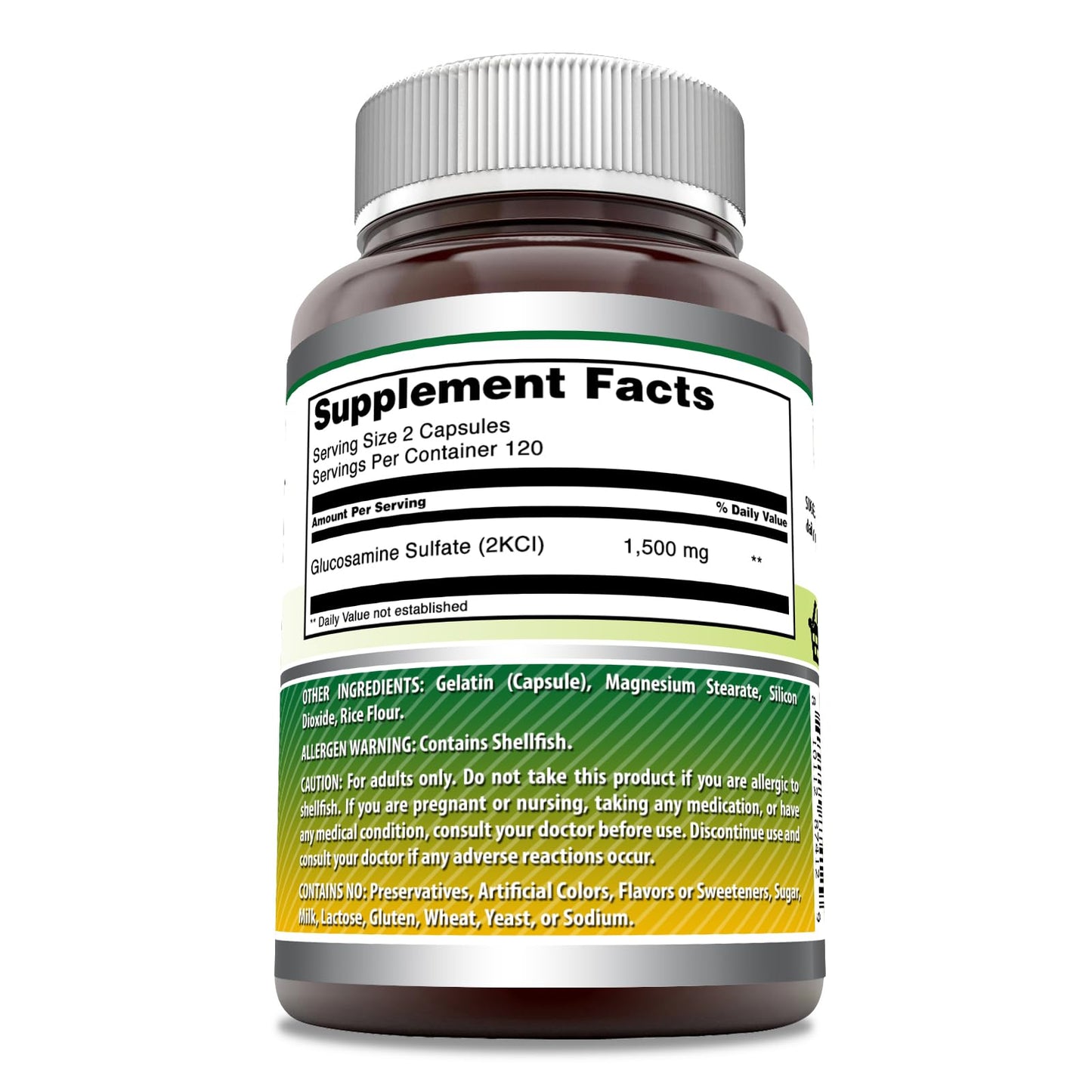 Amazing Formulas Glucosamine Sulfate 1500 mg - 240 Count Capsules | Non-GMO, Gluten Free, Made in USA