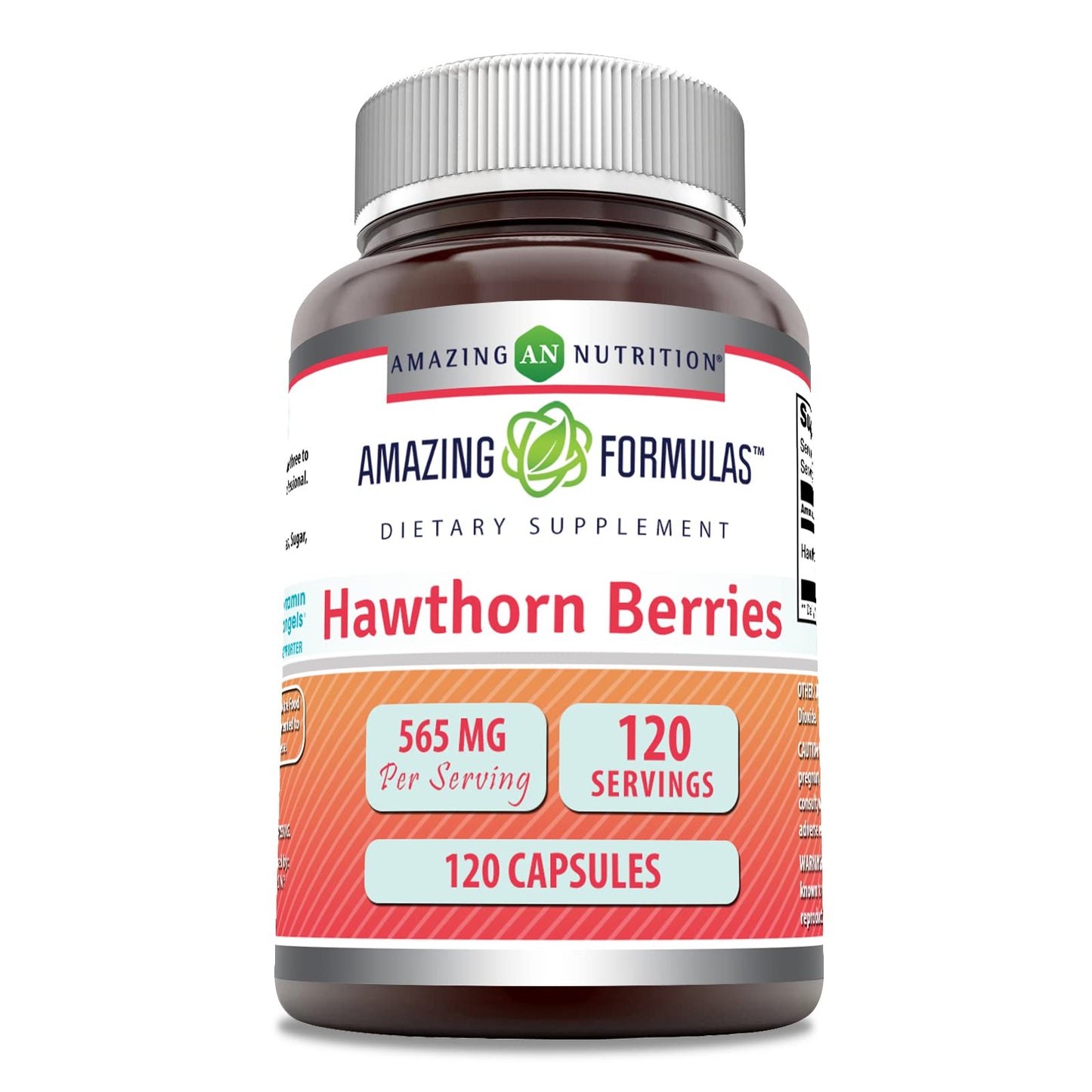 Amazing Formulas Hawthorn Berries Supplement | 565 Mg Per Serving | 120 Capsules | Non-GMO | Gluten Free | Made in USA