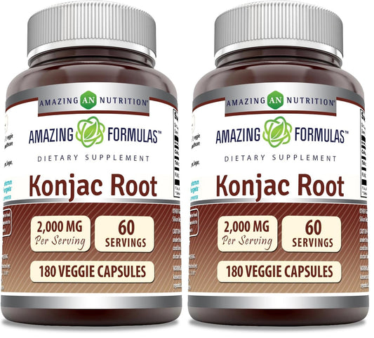 Amazing Formulas Konjac Root Supplement – 2000 mg per Serving (2 Pack) BritishVita | Premium UK Vitamins & Wellness Supplements