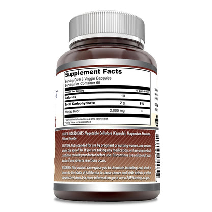 Amazing Formulas Konjac Root Supplement – 2000 mg per Serving (2 Pack)
