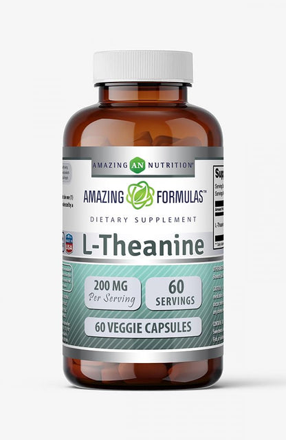 Amazing Formulas L-Theanine 200 mg | Veggie Capsule, Non-GMO, Made in USA