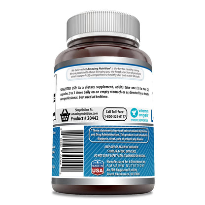 Amazing Formulas L-Tryptophan Amino Acid Supplement | 500 Mg per Serving | Capsules | Non-GMO | Gluten-Free | Made in USA (1 Pack | 120 Count)