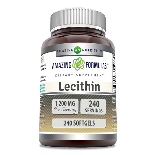 Amazing Formulas Lecithin 1200 mg Softgels – Non-GMO, Gluten-Free, USA Made BritishVita | Premium UK Vitamins & Wellness Supplements