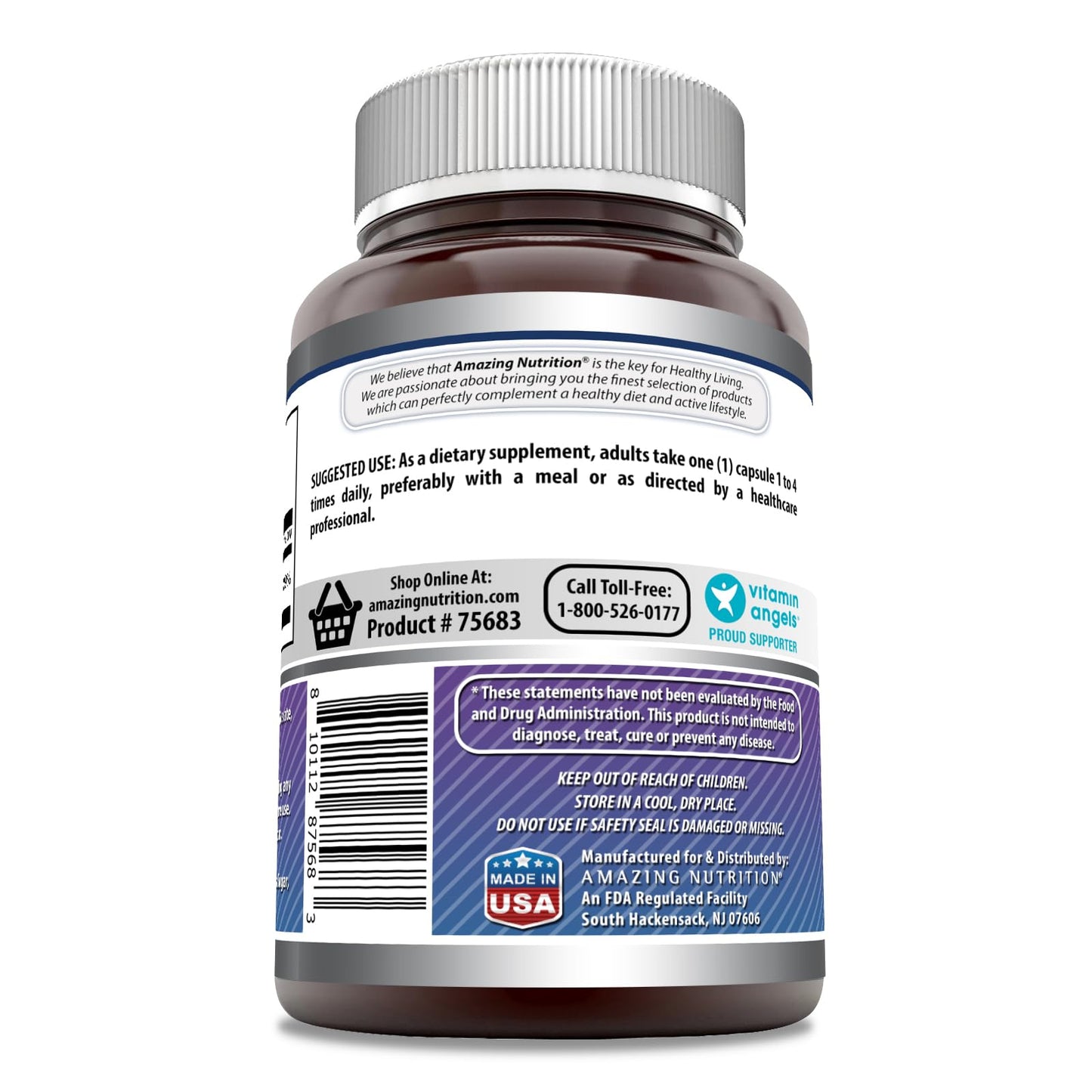 Amazing Formulas Magnesium Glycinate 120 mg – Veggie Capsules | Non-GMO | Gluten Free (240 Count)