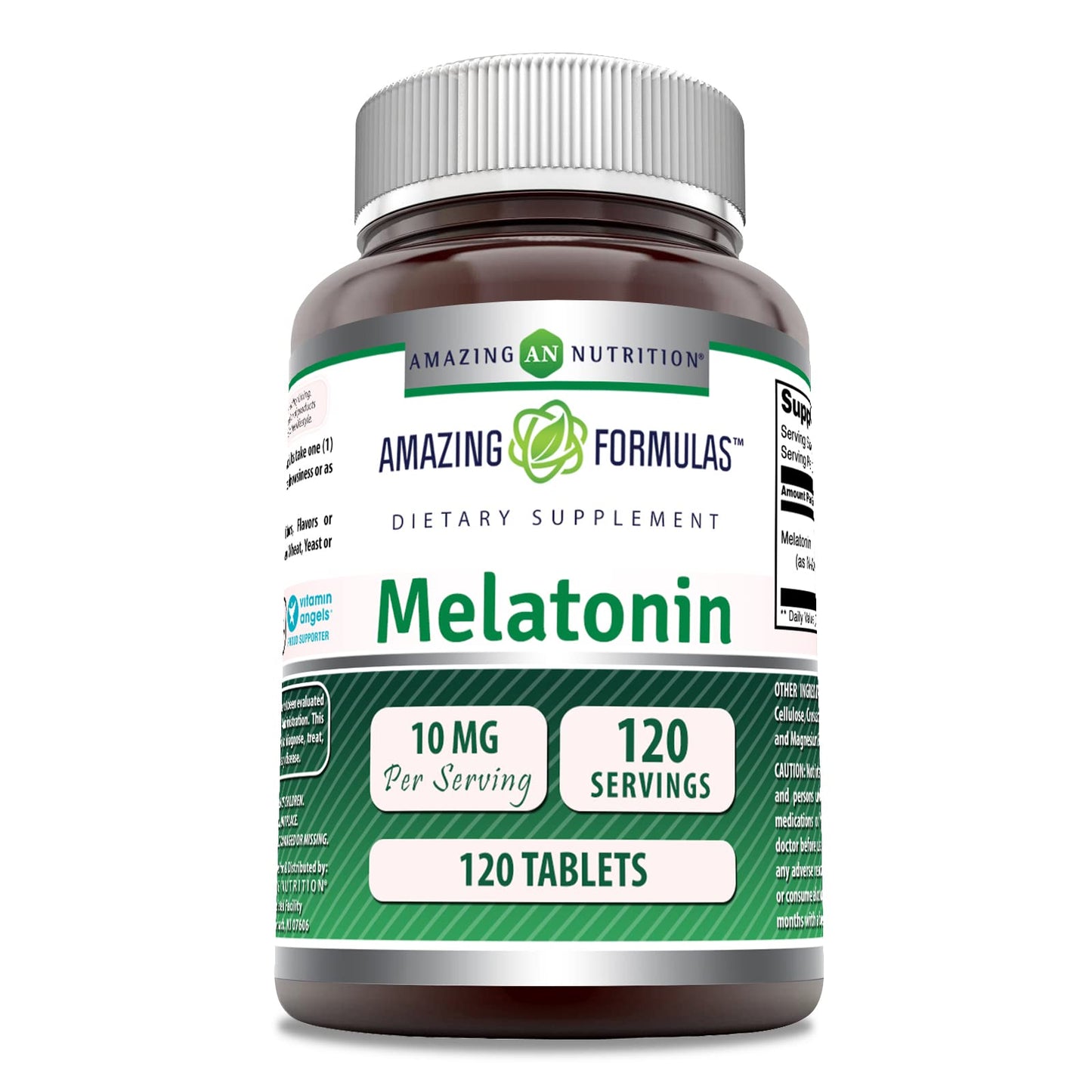 Amazing Formulas Melatonin 10 mg Supplement – 120 Count, Non-GMO, Gluten-Free, Made in USA