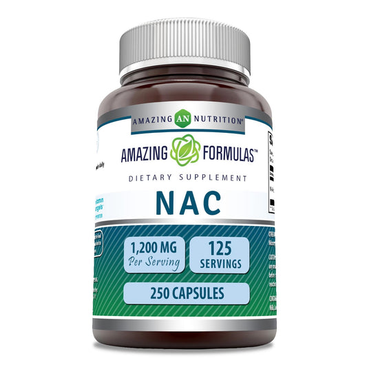Amazing Formulas NAC Supplement - 600 mg per Serving | 250 Capsules | Non-GMO | Gluten Free | Made in USA BritishVita | Premium UK Vitamins & Wellness Supplements