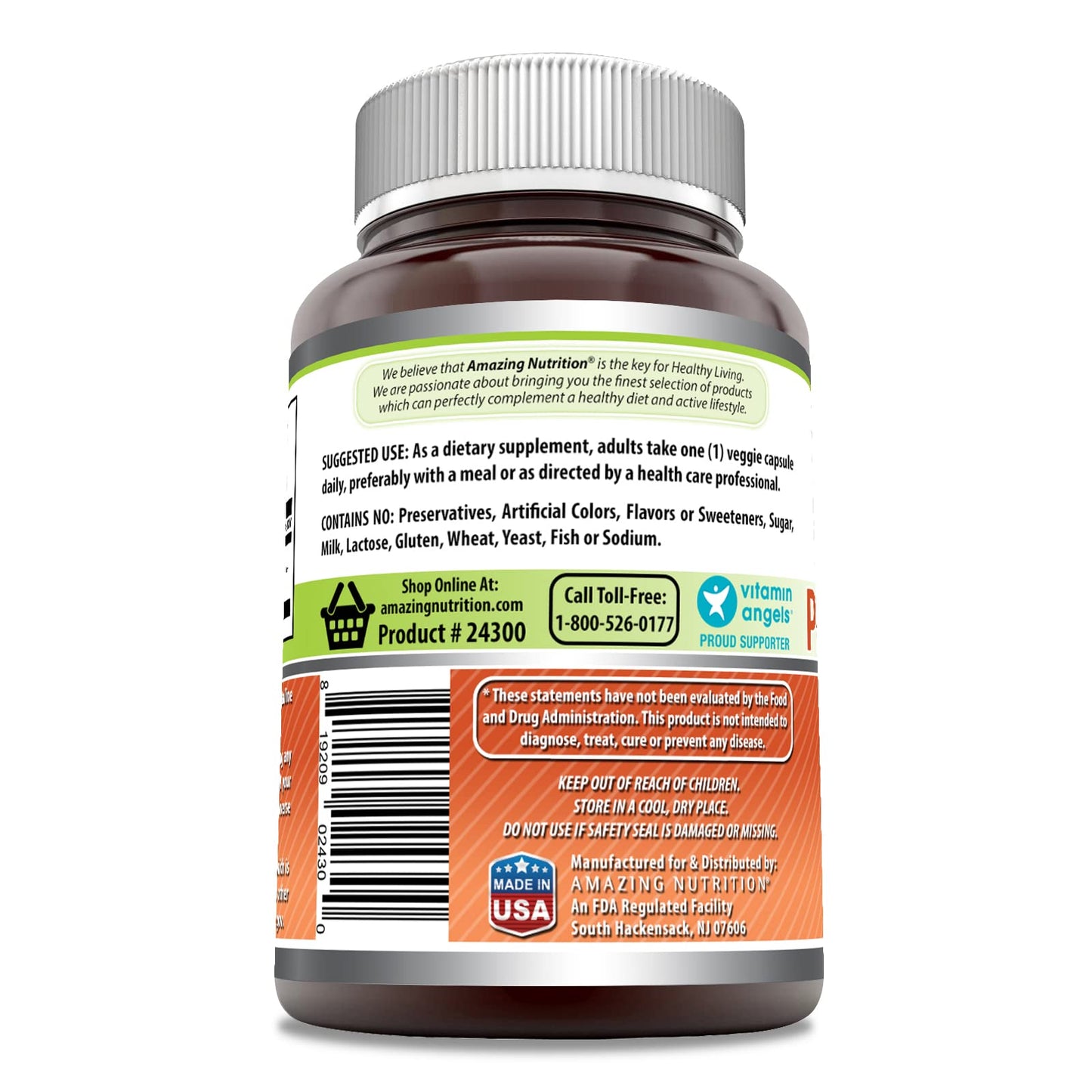 Amazing Formulas Psyllium Husk 750mg Veggie Capsules - Non-GMO & Gluten Free (120 Count) - Made in USA
