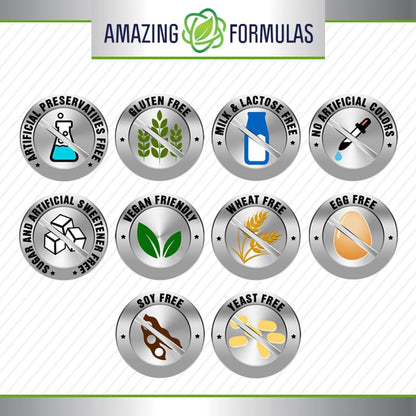Amazing Formulas Quercetin 800mg with Bromelain 165mg – 120 Veggie Capsules | Non-GMO, Gluten Free, Made in USA