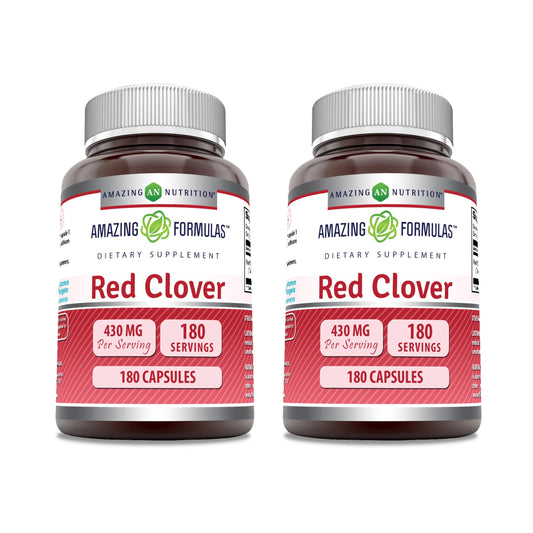 Amazing Formulas Red Clover Supplement – 430 mg, 2-Pack, Non-GMO, Gluten Free BritishVita | Premium UK Vitamins & Wellness Supplements
