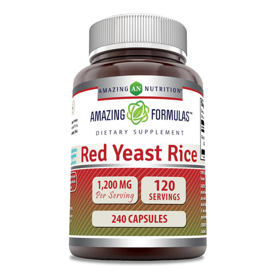Red Yeast Rice 1200mg – 240 Capsules | Made in USA, Non-GMO BritishVita | Premium UK Vitamins & Wellness Supplements