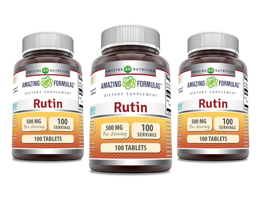 Amazing Formulas Rutin Supplement – 500 mg, 100 Count, 3 Pack, Made in USA BritishVita | Premium UK Vitamins & Wellness Supplements