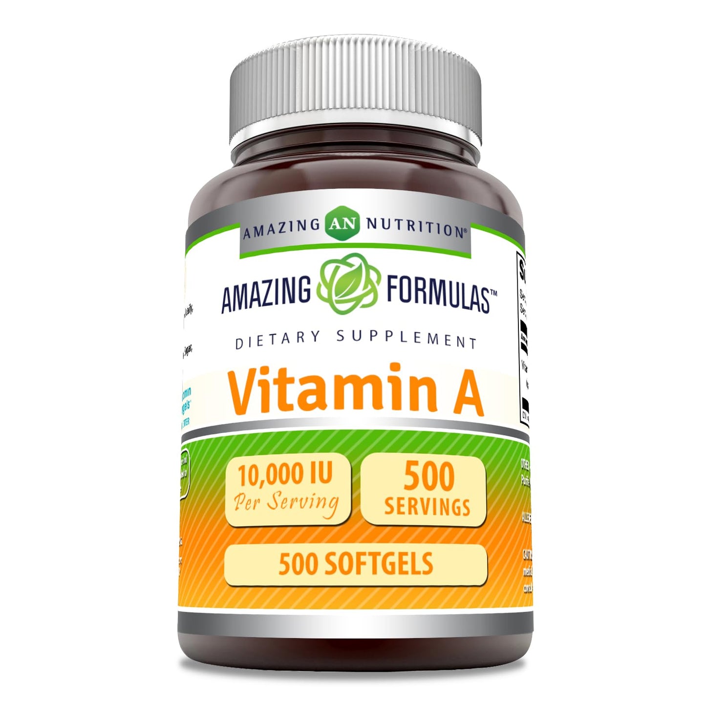Amazing Formulas Vitamin A 10000 IU Softgels – Retinyl Palmitate, Non-GMO, Gluten Free, Made in USA – 500 Count