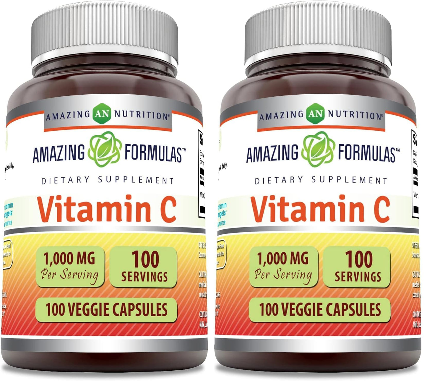 Amazing Formulas Vitamin C 1000 mg Veggie Capsules – Non-GMO, Gluten-Free