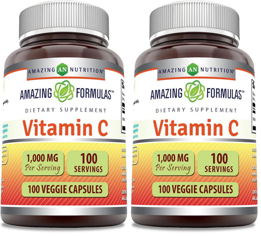 Amazing Formulas Vitamin C 1000 mg Veggie Capsules – Non-GMO, Gluten-Free BritishVita | Premium UK Vitamins & Wellness Supplements