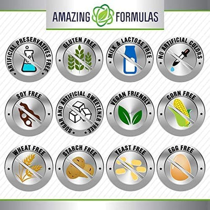 Amazing Formulas Vitamin C 1000 mg Veggie Capsules – Non-GMO, Gluten-Free