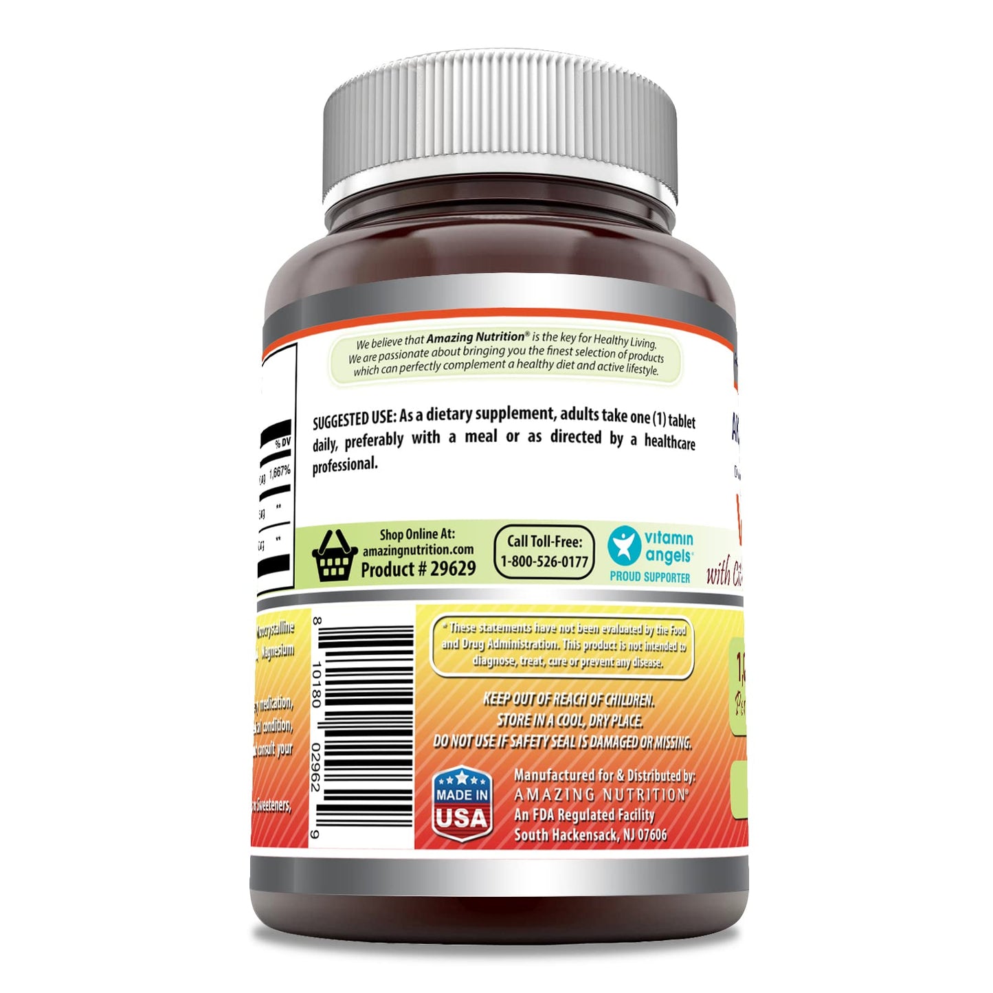 Amazing Formulas Vitamin C with Rose Hips & Citrus Bioflavonoids | 240 Tablets | Non-GMO | Gluten Free | Made in USA