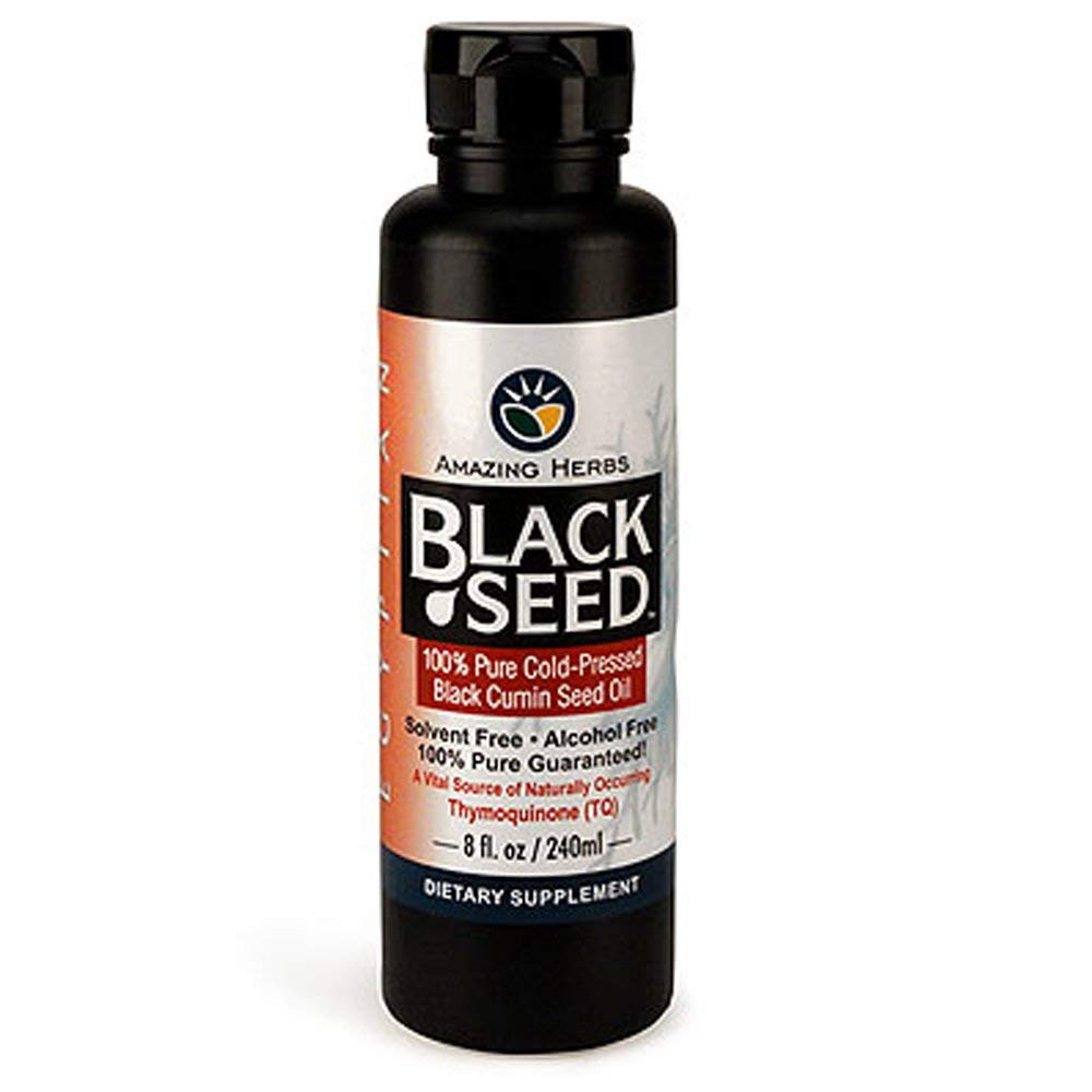 Amazing Herbs Egyptian Black Seed Oil - 8 oz | Gluten Free, Non-GMO, Cold Pressed