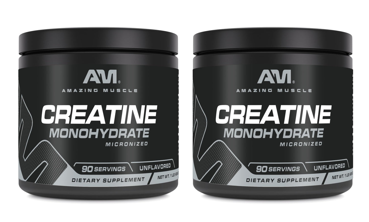 Amazing Muscle Micronized Creatine Monohydrate – 5000 mg per Serving, 90 Servings, 1 lb Unflavored, Pre & Post Workout