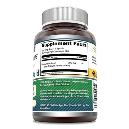 Amazing Formulas Hyaluronic Acid 200 mg Capsules – Non-GMO, Gluten Free, Made in USA | 120 Count (3 Pack) | Amazing Nutrition BritishVita | Premium UK Vitamins & Wellness Supplements