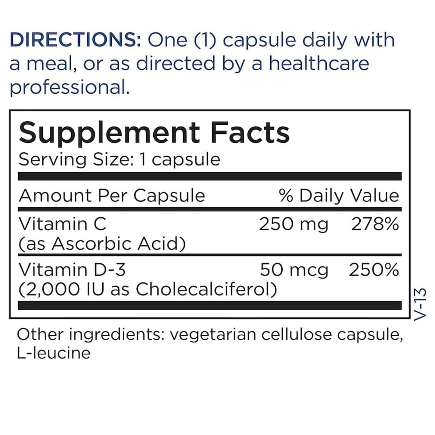 Metabolic Maintenance Vitamin D-3 2000 IU + Vitamin C - 120 Capsules