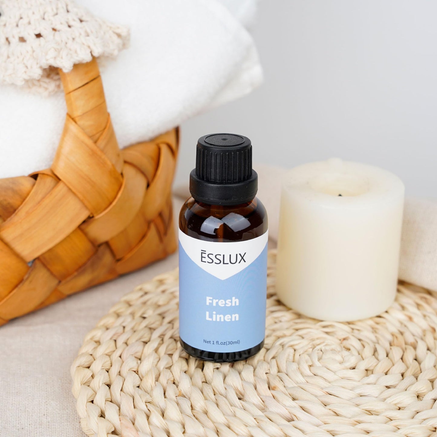 Fresh Linen Fragrance Oil - ESSLUX Aromatherapy 30ml | Diffuser, Soap & Candle Making