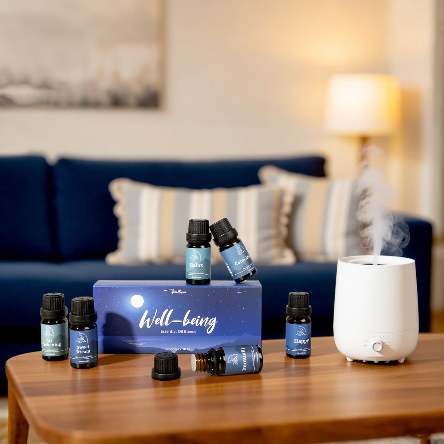Aromtopia Essential Oil Blends for Diffusers – 6x10ml Gift Set
