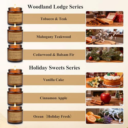 12 Pack Amber Jar Soy Candles – Long-Lasting Scented Home Gift Set