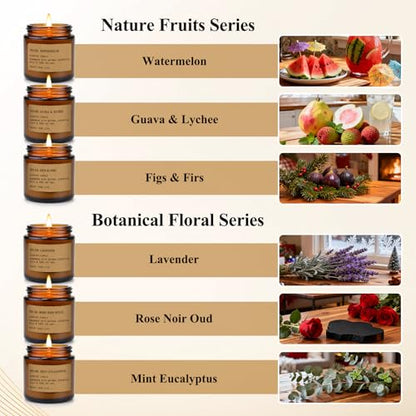 12 Pack Amber Jar Soy Candles – Long-Lasting Scented Home Gift Set