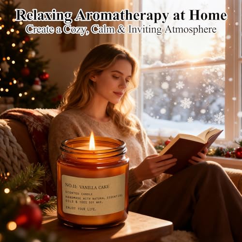 12 Pack Amber Jar Soy Candles – Long-Lasting Scented Home Gift Set