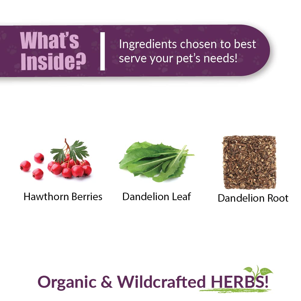 Amber NaturalZ Hawthorn & Dandelion Herbal Supplement for Pets | Heart Health & Circulation