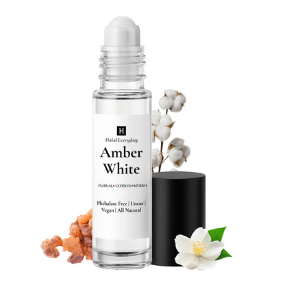 Amber White Type Fragrance Oil – 1/3 oz Roll-On | Alcohol-Free & DPG-Free