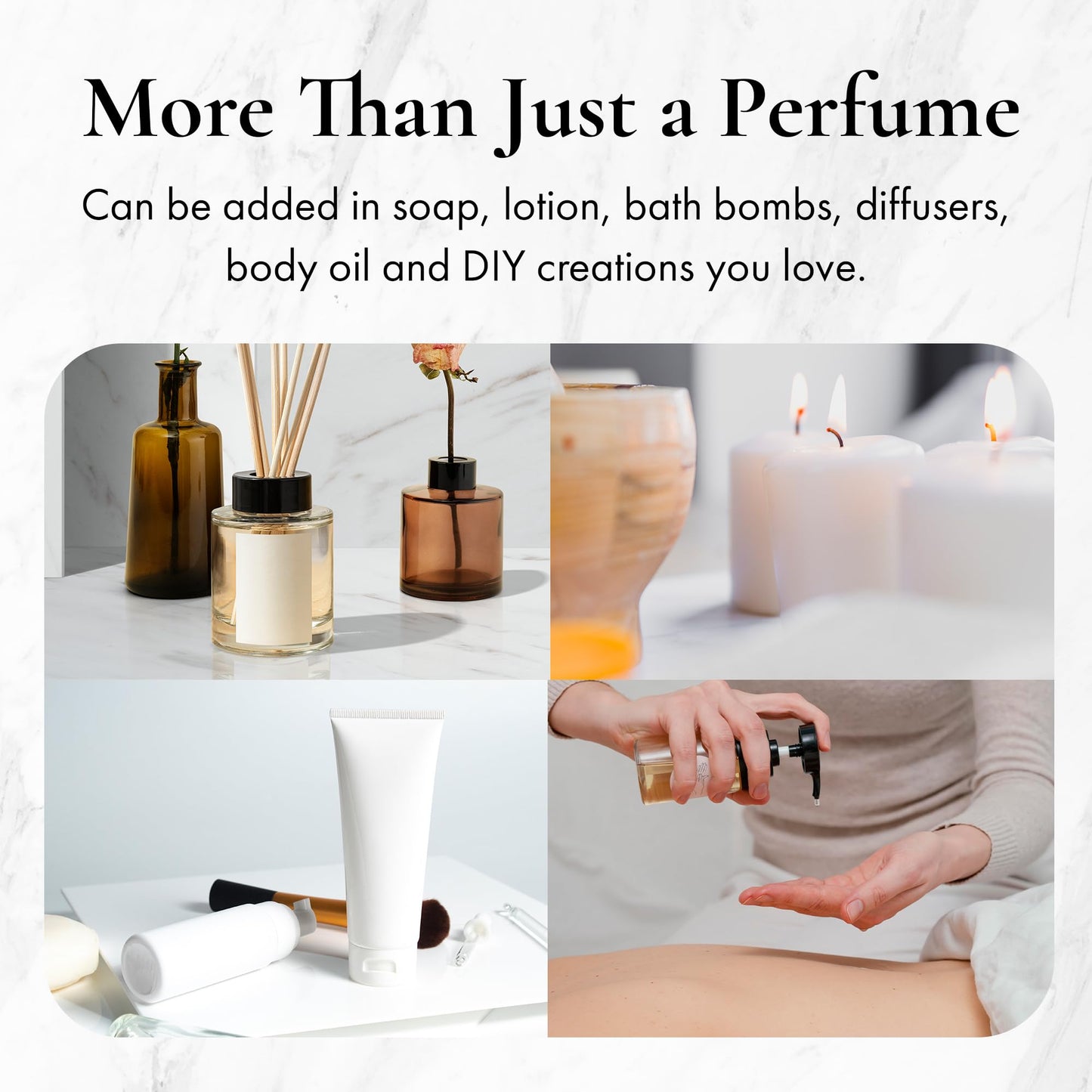 Amber White Type Fragrance Oil – 1/3 oz Roll-On | Alcohol-Free & DPG-Free