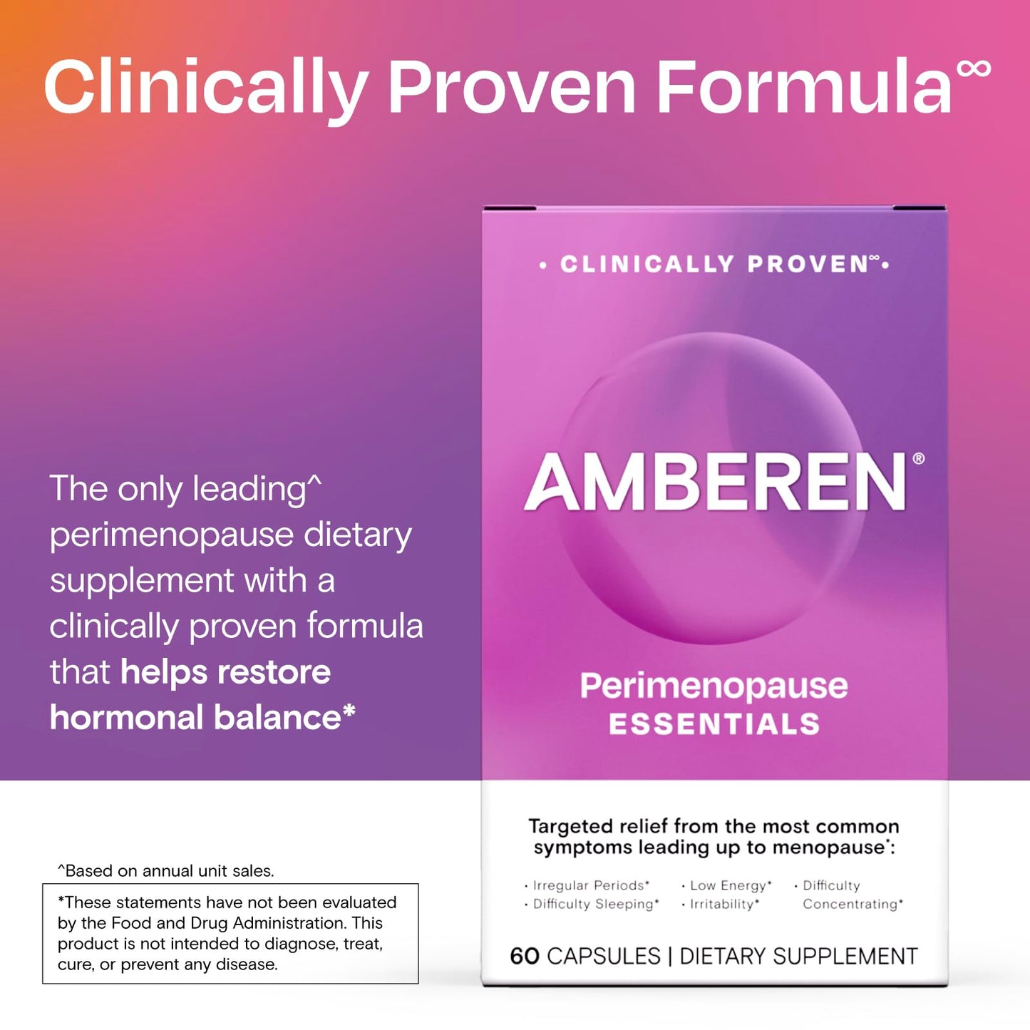 Amberen Perimenopause – Hormone Balance Support, 60 Count