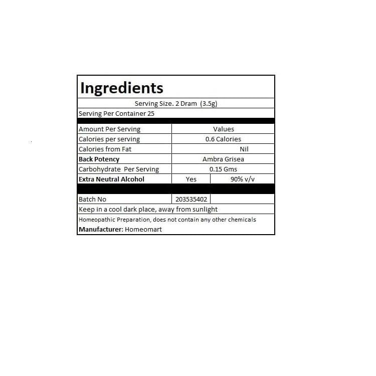 Ambra Grisea Homeopathy Pellets 200C Potency – Pack of 2 | HomeoMart
