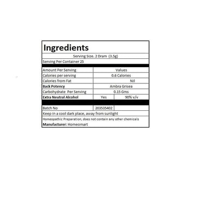 Ambra Grisea Homeopathy Pellets 200C Potency – Pack of 2 | HomeoMart