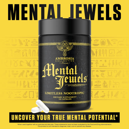 Ambrosia Mental Jewels (Capsules) – Cognitive Enhancer | 120 Veggie Capsules