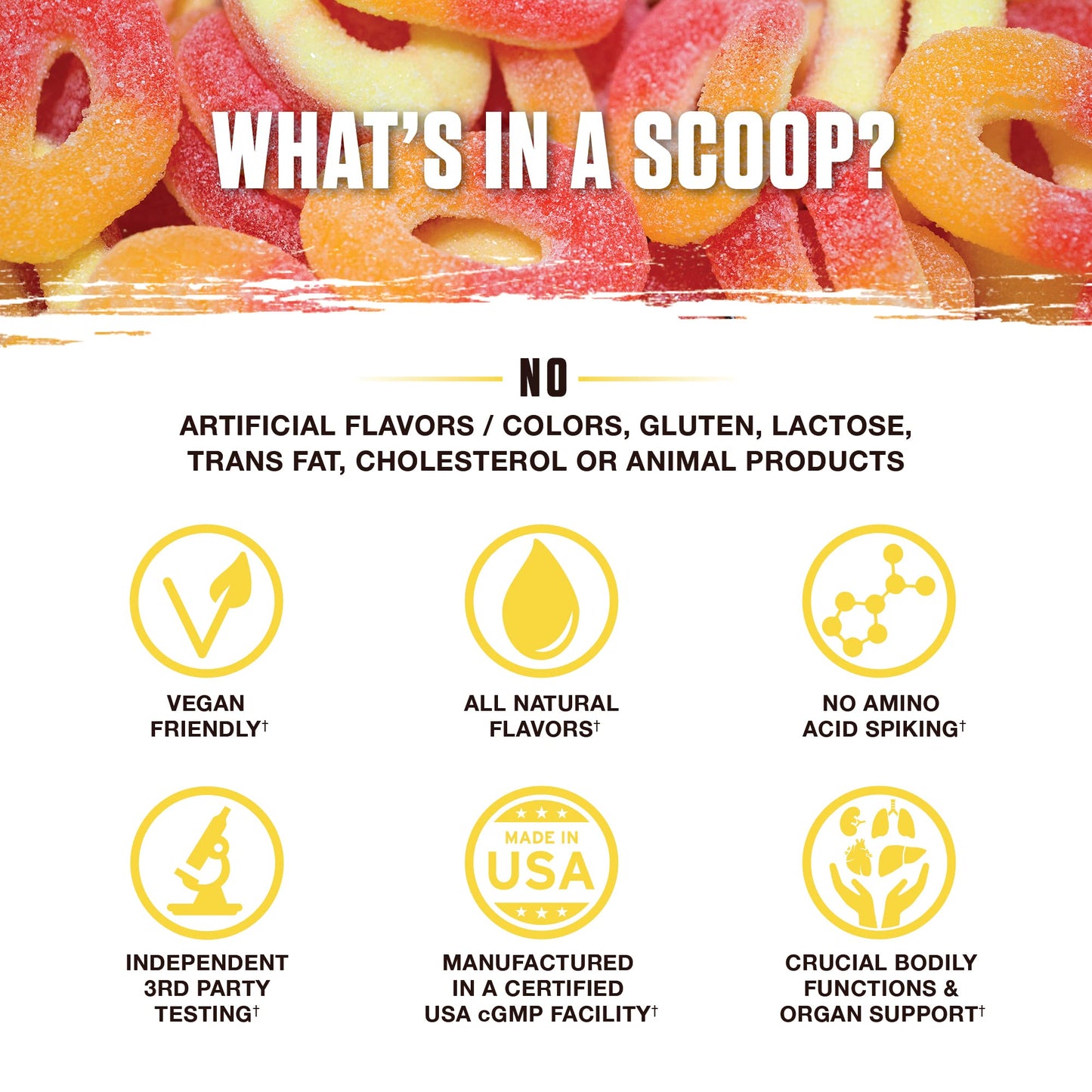 Ambrosia Nektar - Superfood Powder for Daily Organ Support | 30 Servings | Sour Gummy Candy