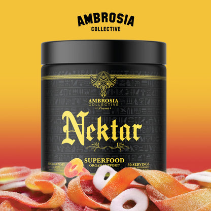 Ambrosia Nektar - Superfood Powder for Daily Organ Support | 30 Servings | Sour Gummy Candy