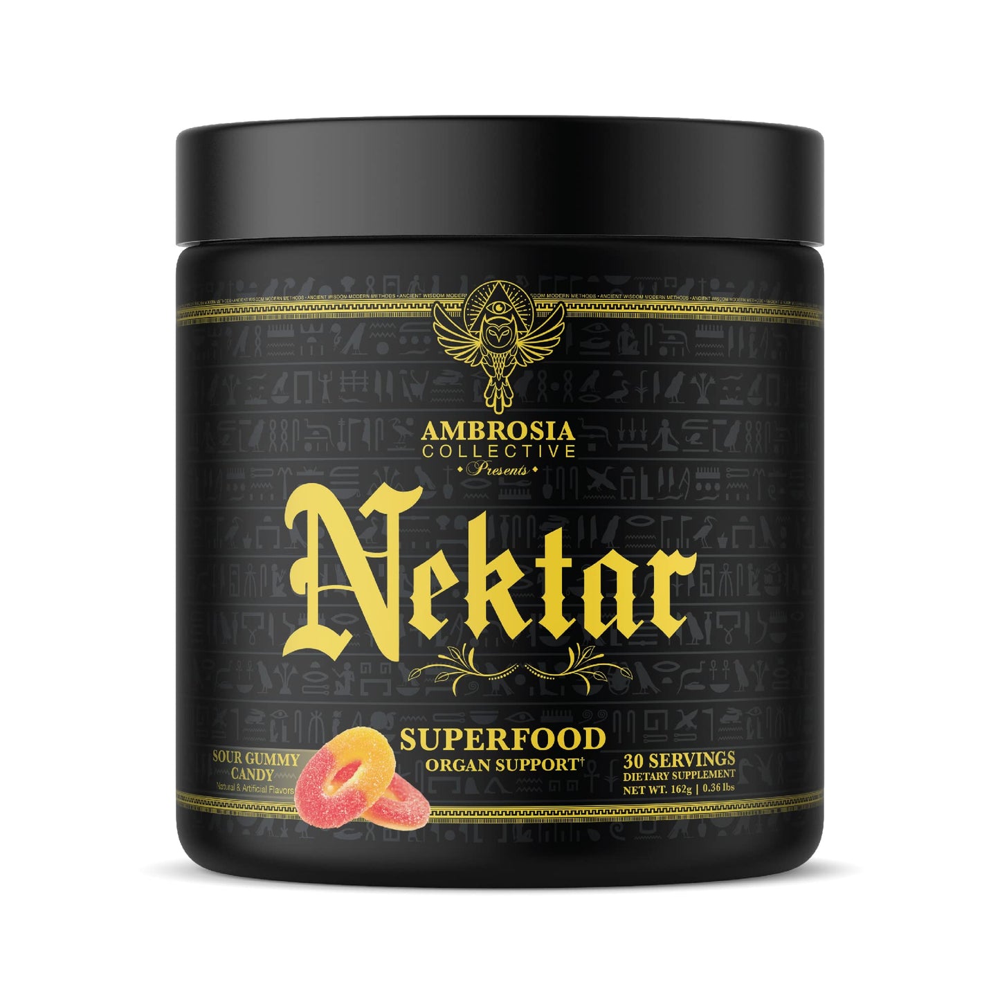 Ambrosia Nektar - Superfood Powder for Daily Organ Support | 30 Servings | Sour Gummy Candy