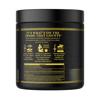 Ambrosia Nektar – Daily Organ Support Superfood Powder (13 Ingredients) | Honey Lemon | 30 Servings